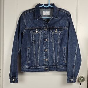 Old Navy Classic Blue Jean Trucker Jacket Like New Size Medium
